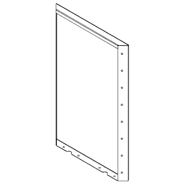 Porszórt acél panel 80 x 50 cm