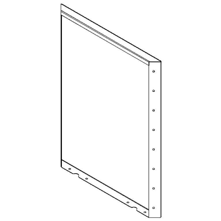 Porszórt acél panel 80 x 60 cm