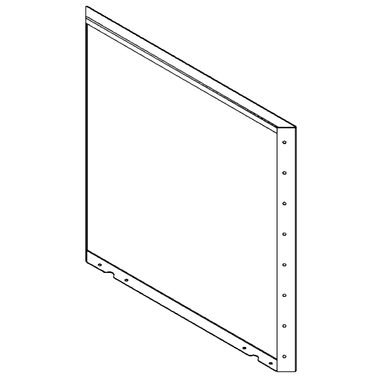 Porszórt acél panel 80 x 80 cm
