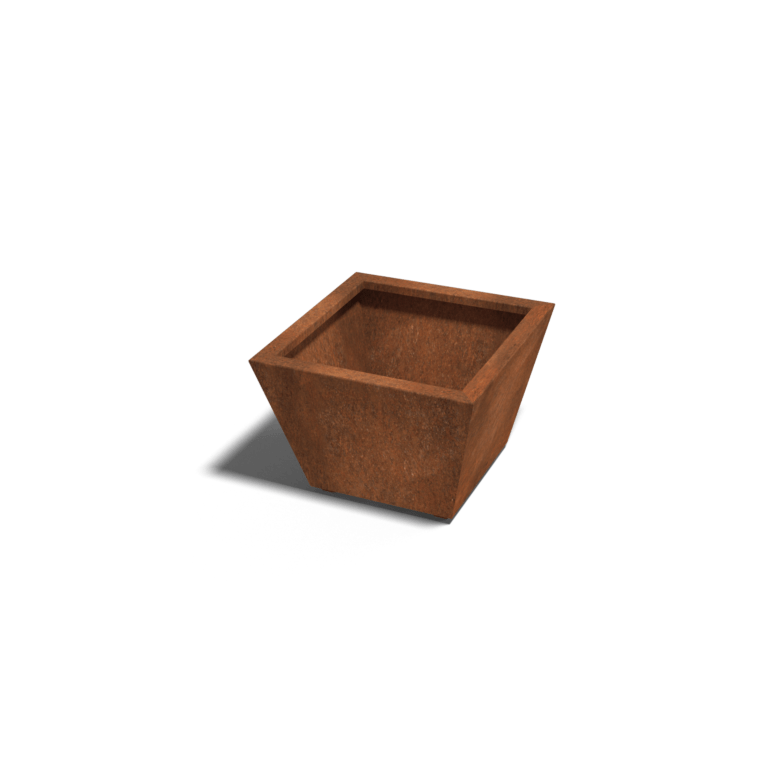 Corten acél hegesztett virágláda Kúp 60 x 60 x 40 cm