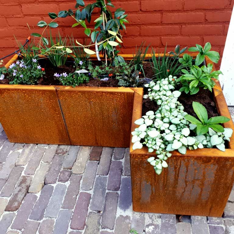 Corten acél virágláda Kansas 40