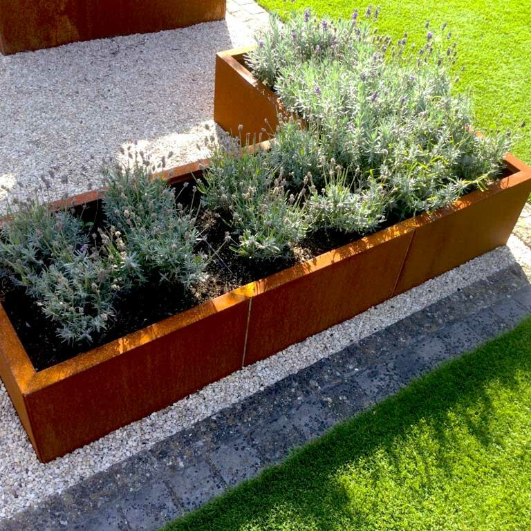 Corten acél virágláda Kansas 70