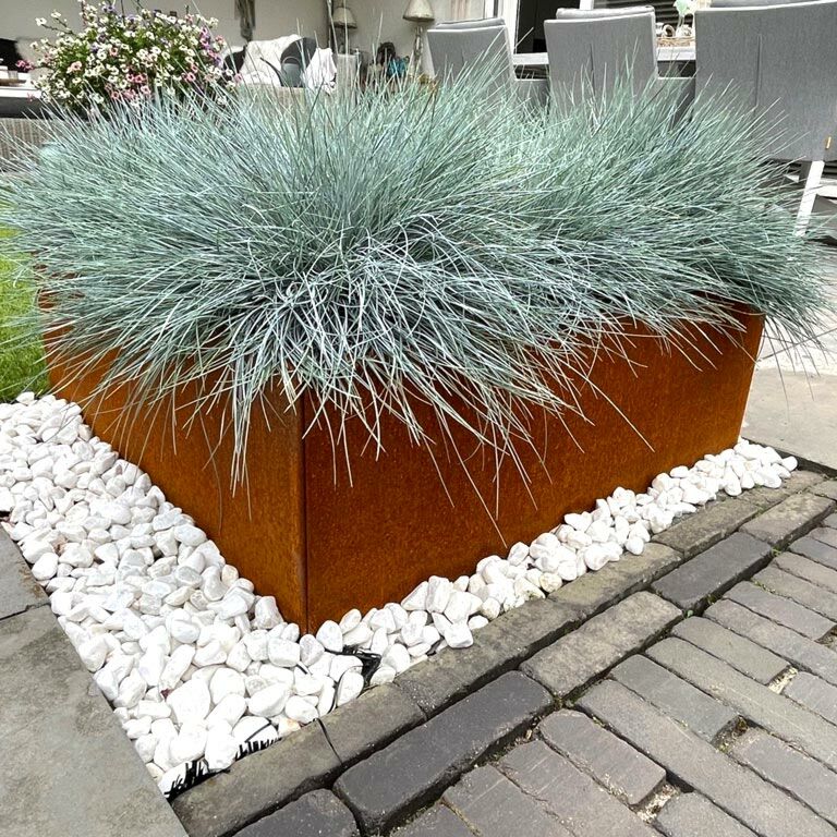 Corten acél virágláda Miami 80 x 80 cm