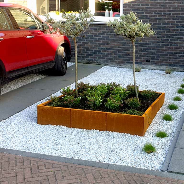 Corten acél virágláda Miami xxl 150 x 150 cm