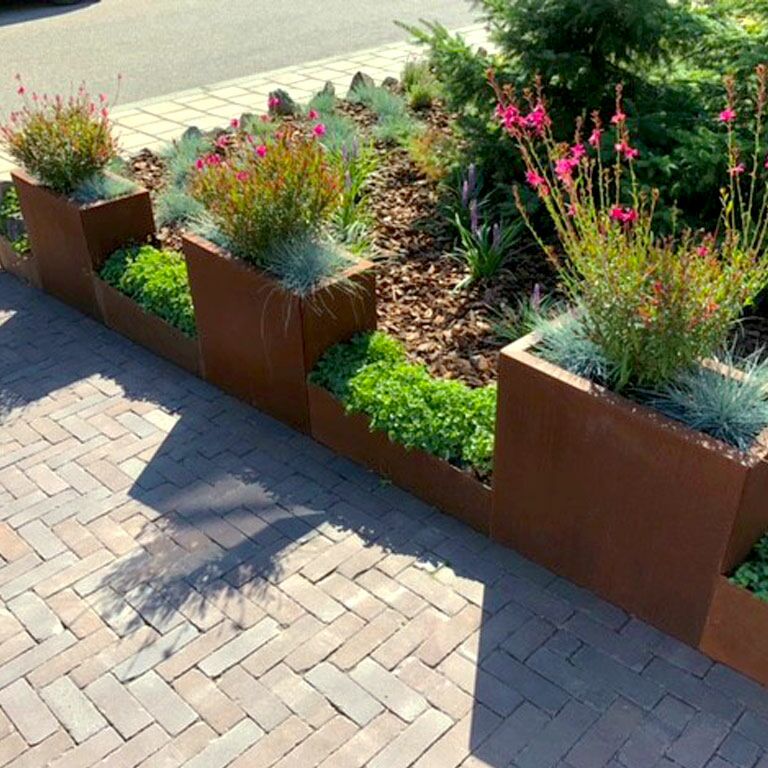 Corten acél virágláda Texas 30 x 60 cm