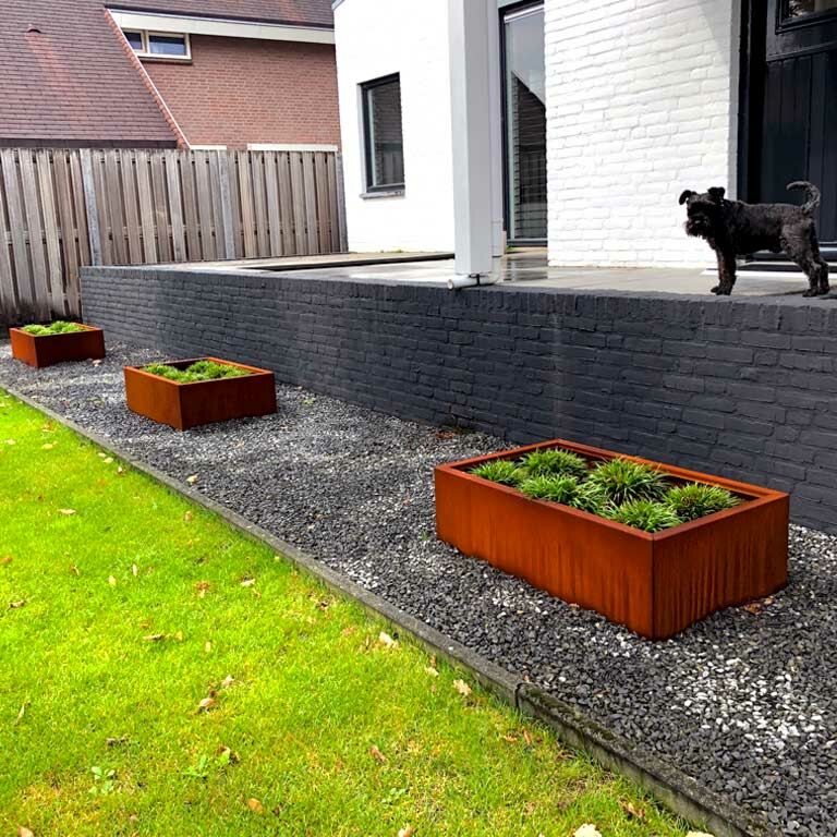 Corten acél virágláda Texas 60 x 100 cm