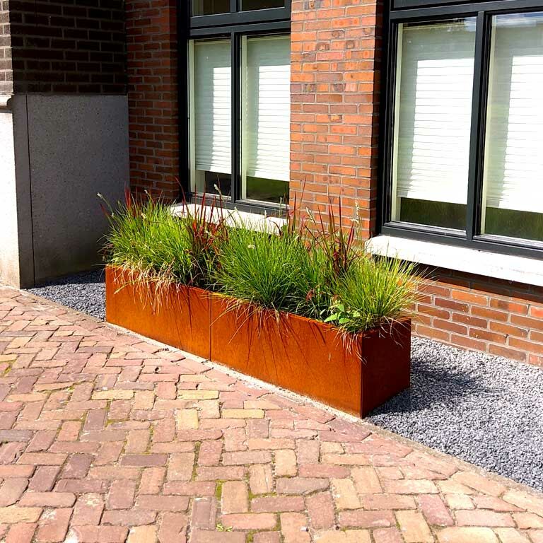Corten acél virágláda Texas xxl 200 x 40 cm