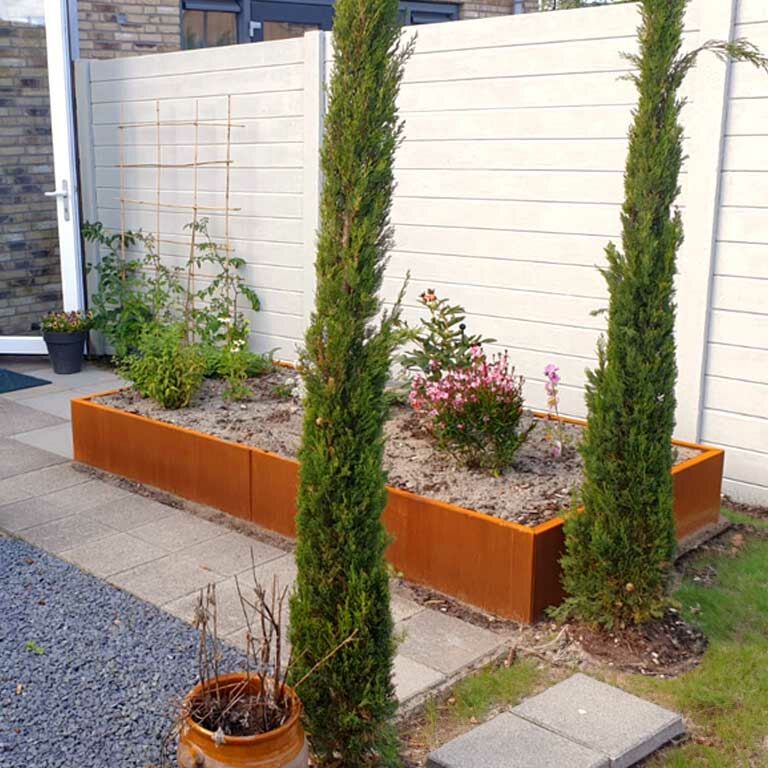 Corten acél virágláda Texas xxl 240 x 120 cm