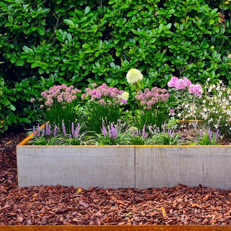 Corten acél virágláda Texas xxl 320 x 120 cm