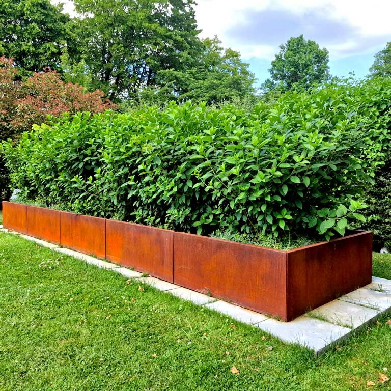 Corten acél virágláda Texas xxl 300 x 40 cm