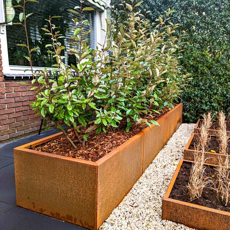 Corten acél virágláda Texas xxl 320 x 60 cm