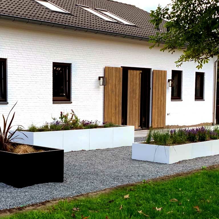 Porszórt acél virágláda Texas xxl 500 x 120 cm