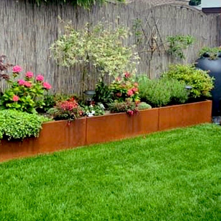 Corten acél virágláda Texas xxl 480 x 100 cm