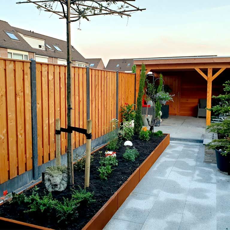 Corten acél virágláda Texas xxl 500 x 120 cm