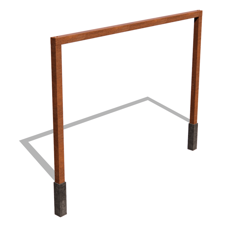 Corten acél pergola egyenes 400 cm