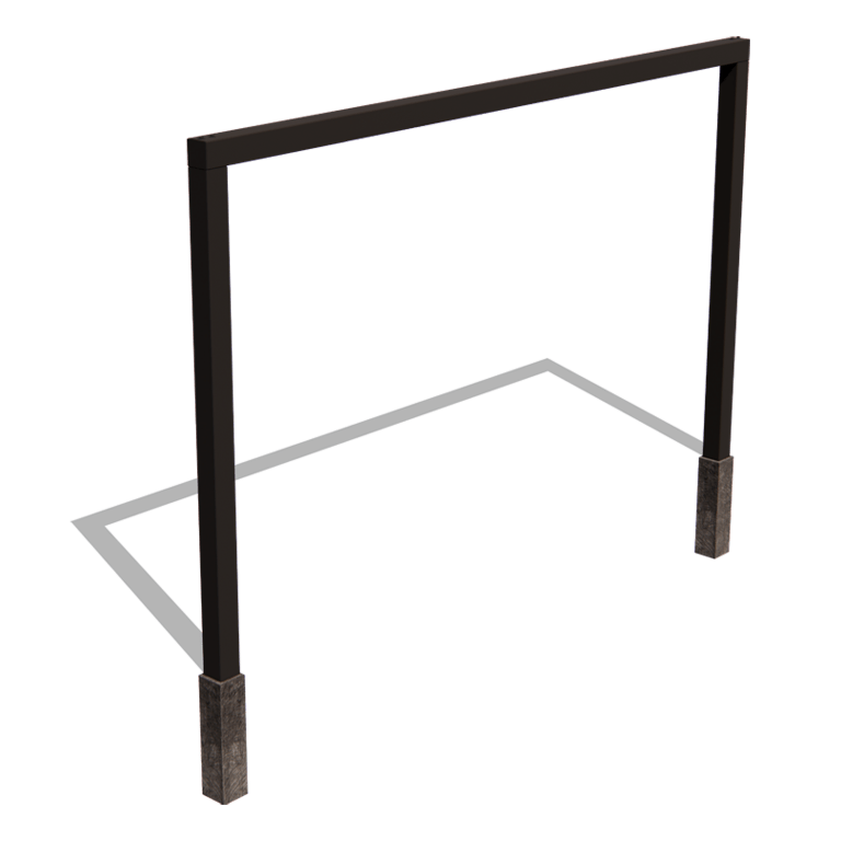 Porszórt acél pergola egyenes 400 cm
