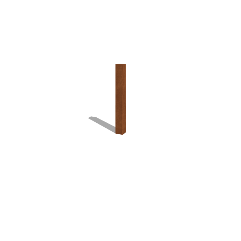 Kerítésoszlop corten acél 100 cm