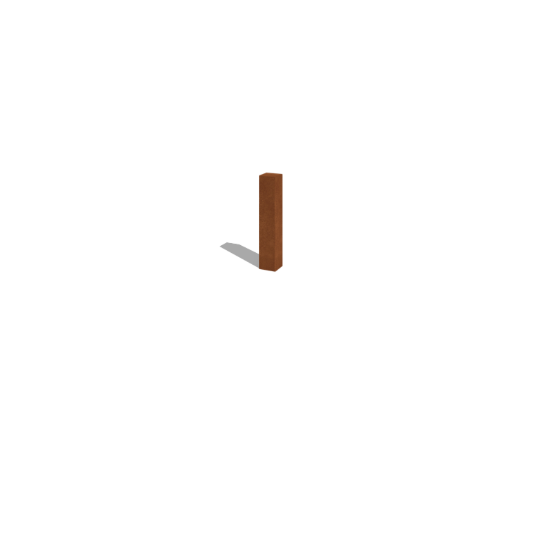 Kerítésoszlop corten acél 60 cm