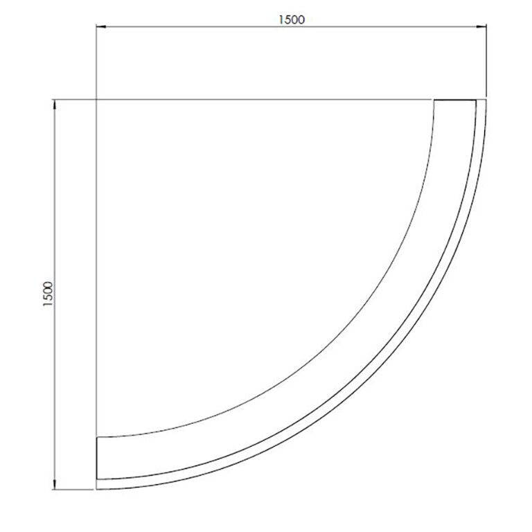 Corten acél támfal külső kanyar 150 x 150 cm (magasság 60 cm)