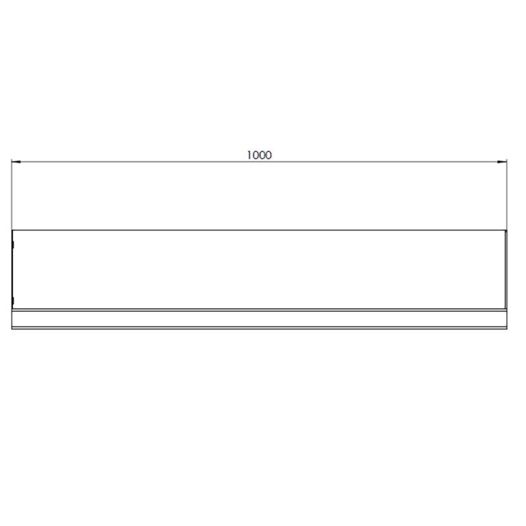 Corten acél támfal egyenes 100 cm (magasság 50 cm)