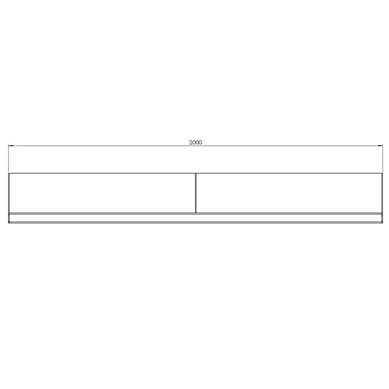 Corten acél támfal egyenes 200 cm (magasság 50 cm)