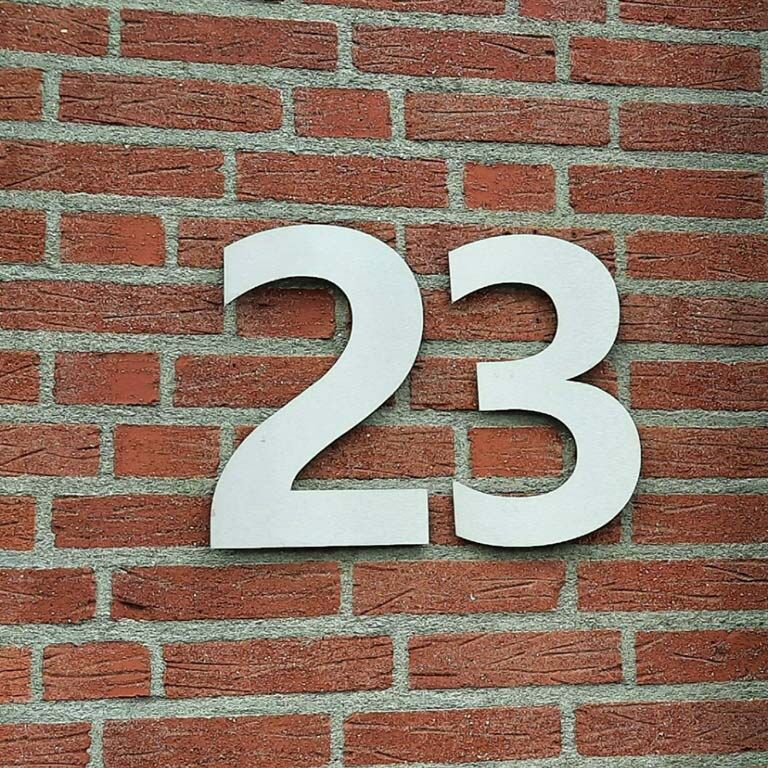 Rozsdamentes acél házszám 4 - 50 cm