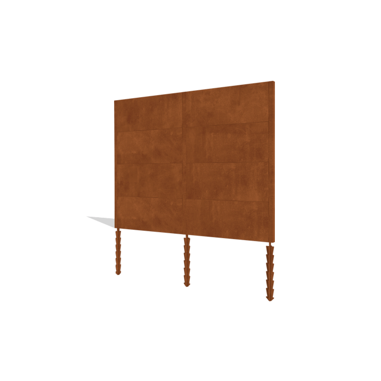 Corten acél kerti kerítés H4 teljes készlet 258 cm
