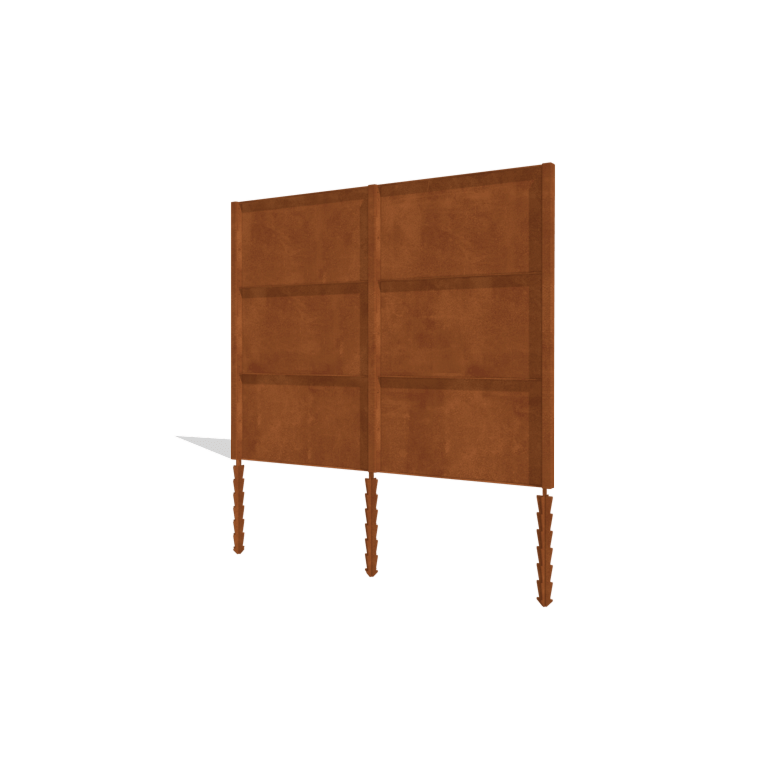 Corten acél kerti kerítés H3 teljes készlet 258 cm