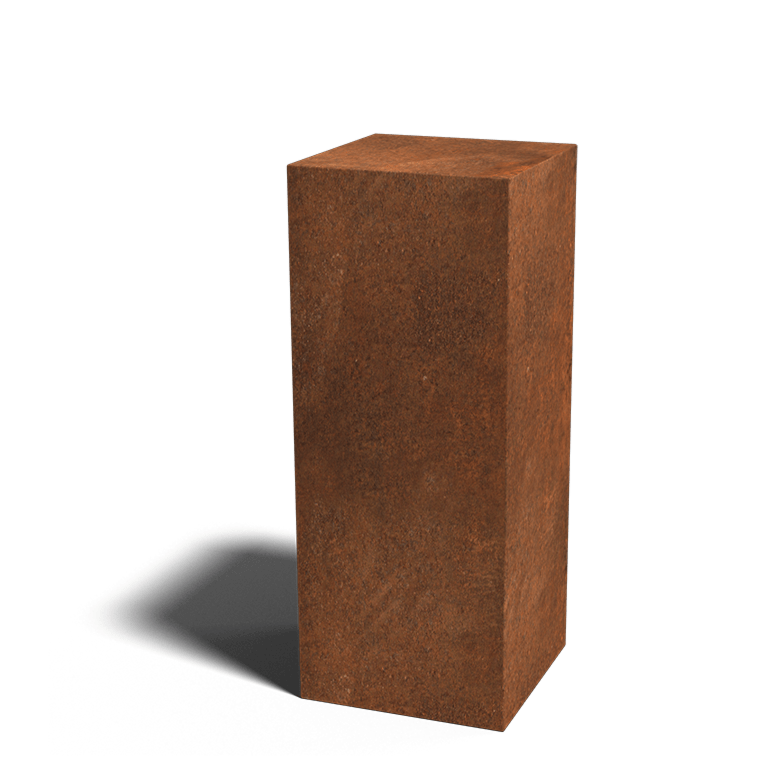 Corten acél talapzat Ohio 40 x 40 x 100 cm