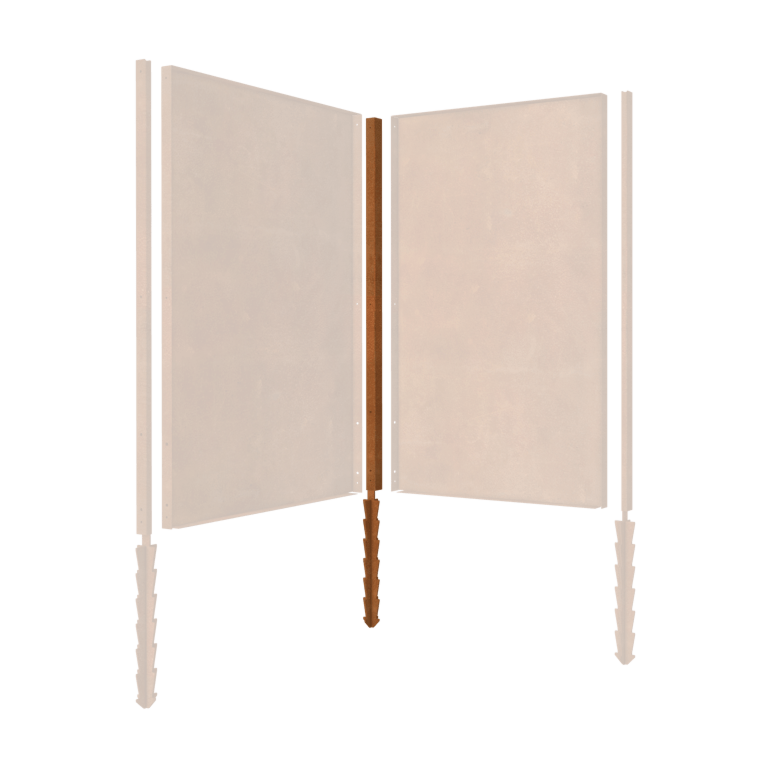 Corten acél állvány földelőcsap 190 x 6 x 6 cm-es sarok