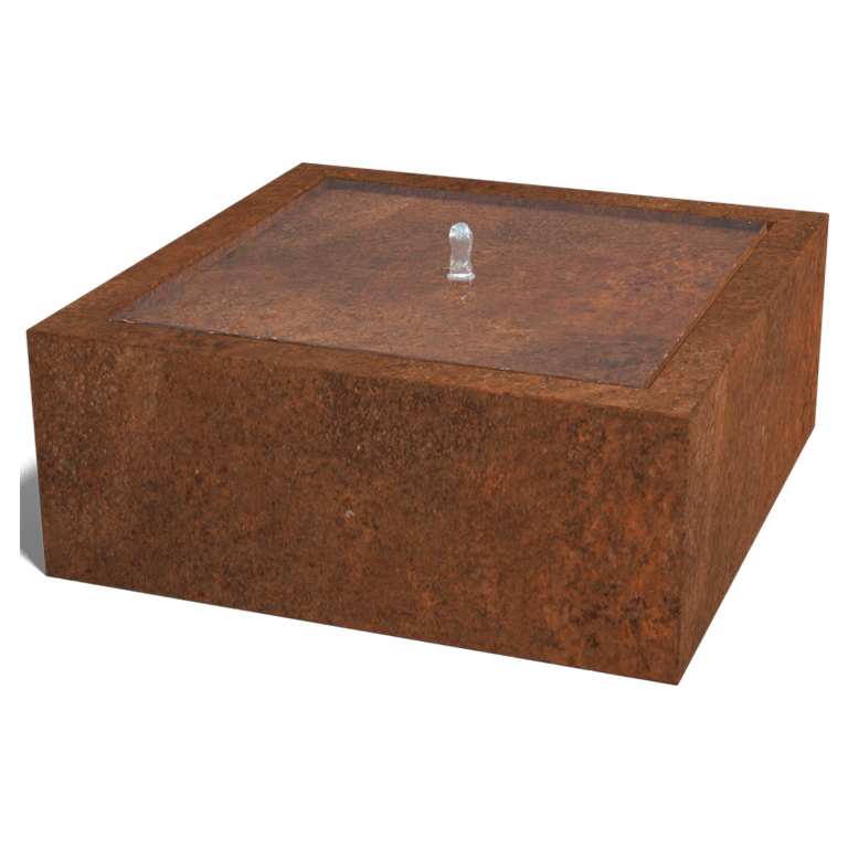 Corten acél szökőkút 100 x 100 x 40 cm