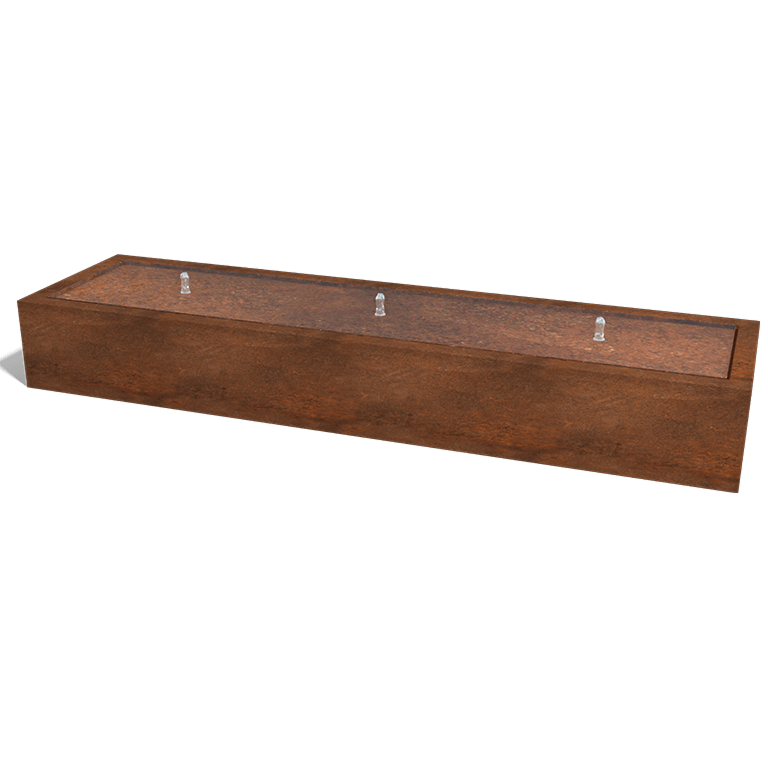 Corten acél szökőkút 300 x 80 x 40 cm