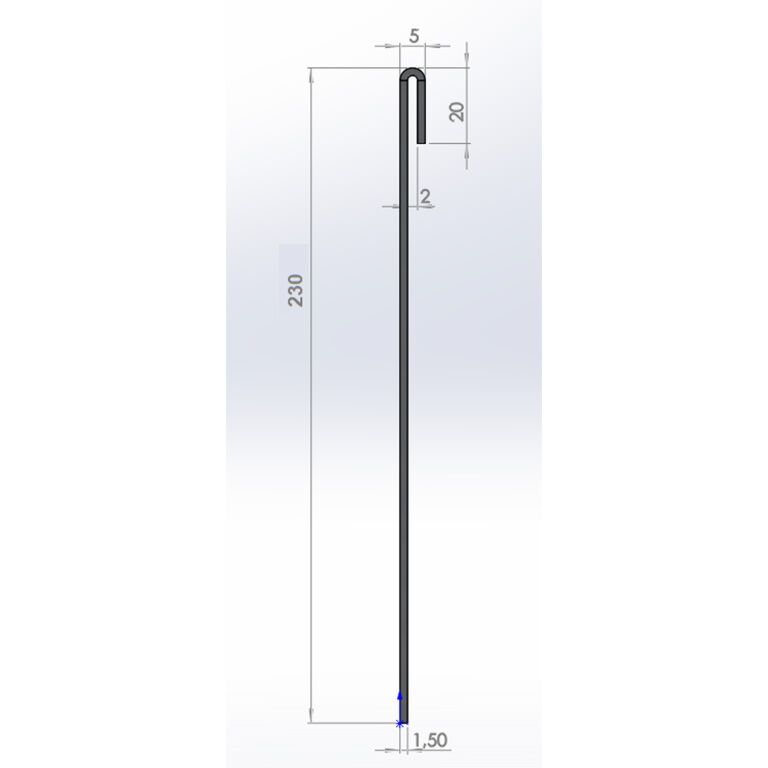 Corten acél szegély zúzott 23 cm (hossza 240 cm)