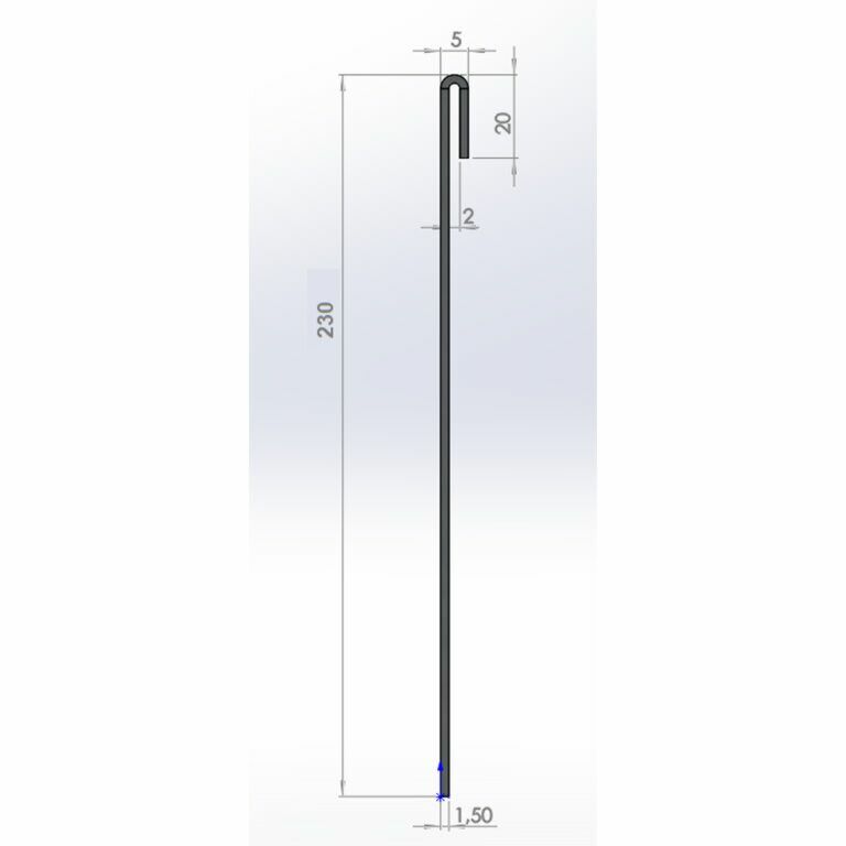 Corten acél szegély zúzott 23 cm (hossza 150 cm)