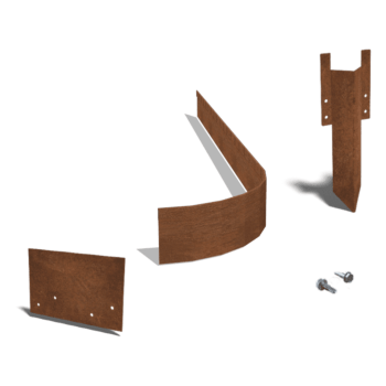 Corten acél szegély zúzott FLEX 13 cm teljes készlet 15 méterenként