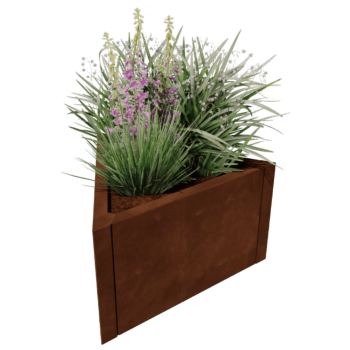 Corten acél virágláda Alaska egyenlő oldalú 60 cm