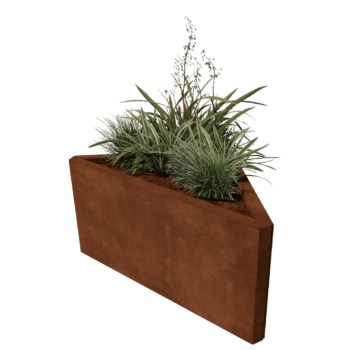 Corten acél virágláda Alaska egyenlő szárú 84 cm