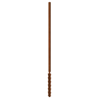 Corten acél állvány egyenes földelőcsap 190 x 6 x 3 cm-es méretben