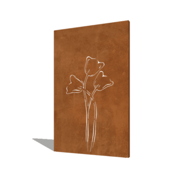 Corten acél panel tulipán szimmetrikus 120 x 6 x 190 cm
