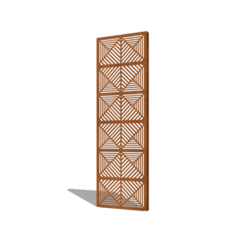 Corten acél panel vonalak összetétel 1 60 x 6 x 190 cm