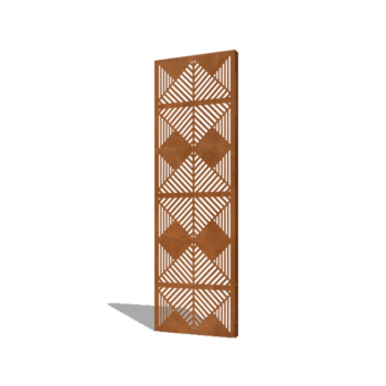 Corten acél panel vonalak összetétel 3 60 x 6 x 190 cm
