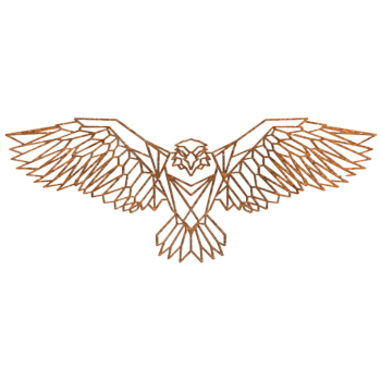 Corten acél fali dekoráció - Sas Small - 23,5 x 60 cm