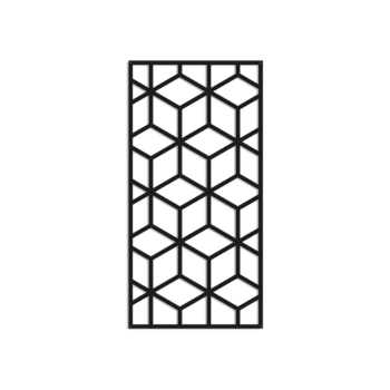 Acél fali dekoráció - Geometrikus 2.0 Large - 100 x 50 cm