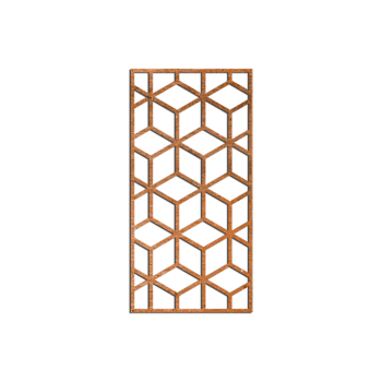 Corten acél fali dekoráció Geometriai formák 2.0