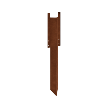 Corten acél földtüske - Szegély magassága 34 / 37,5 cm