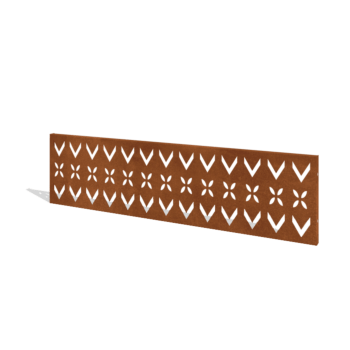 Corten acél kerti kerítés H panelhez V 180 x 47,5 cm