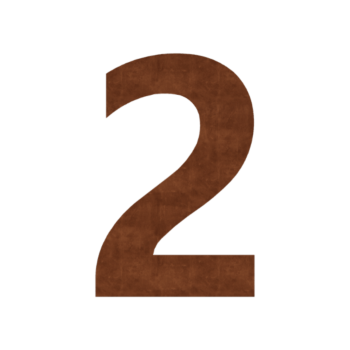 Corten acél házszám 2 - 52,3 x 80 cm