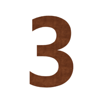 Corten acél házszám 3 - 15 cm