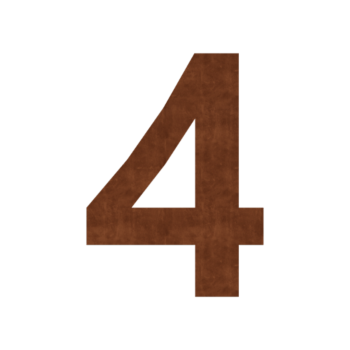 Corten acél házszám 4 - 15 cm