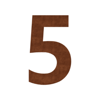 Corten acél házszám 5 - 15 cm